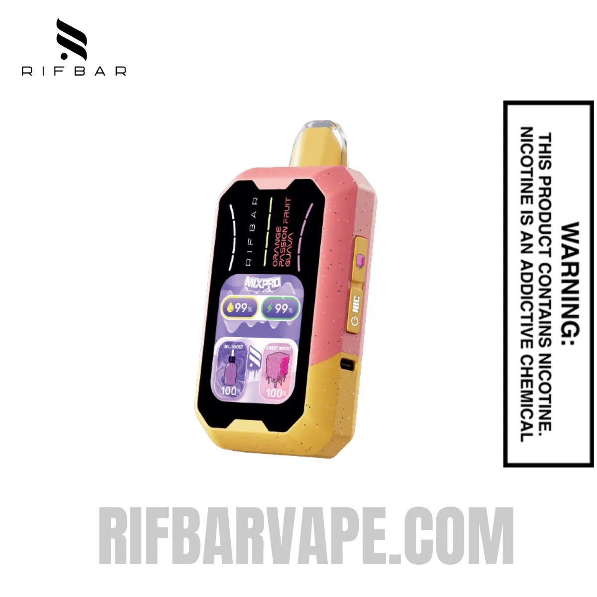 fruit bar vape Orange Passion Guava Rifbar MixPro Sweet 40K Mexico Mango Choose Color:White PAX Connect - Apps