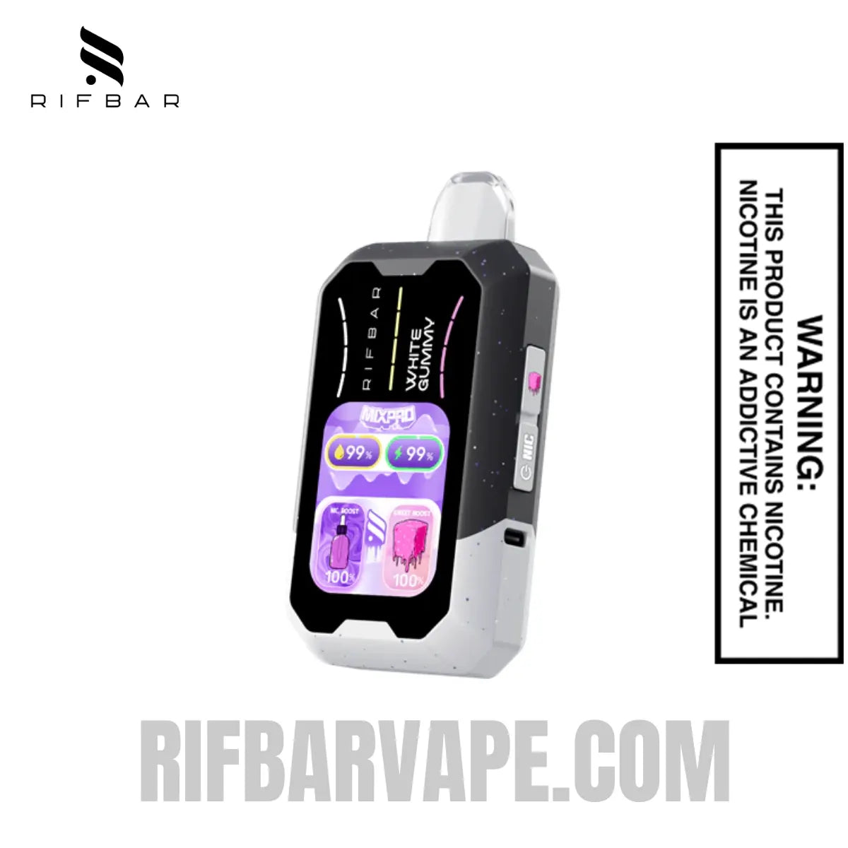 White Gummy Rifbar MixPro Sweet 40K Vape | Rifbar Vape White Gummy Rifbar MixPro Sweet 40K Vape | Rifbar Vape