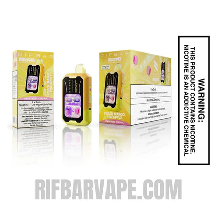 PeachMangoPineappleRifbarMixProSweetDisposableVapewithbundlebox