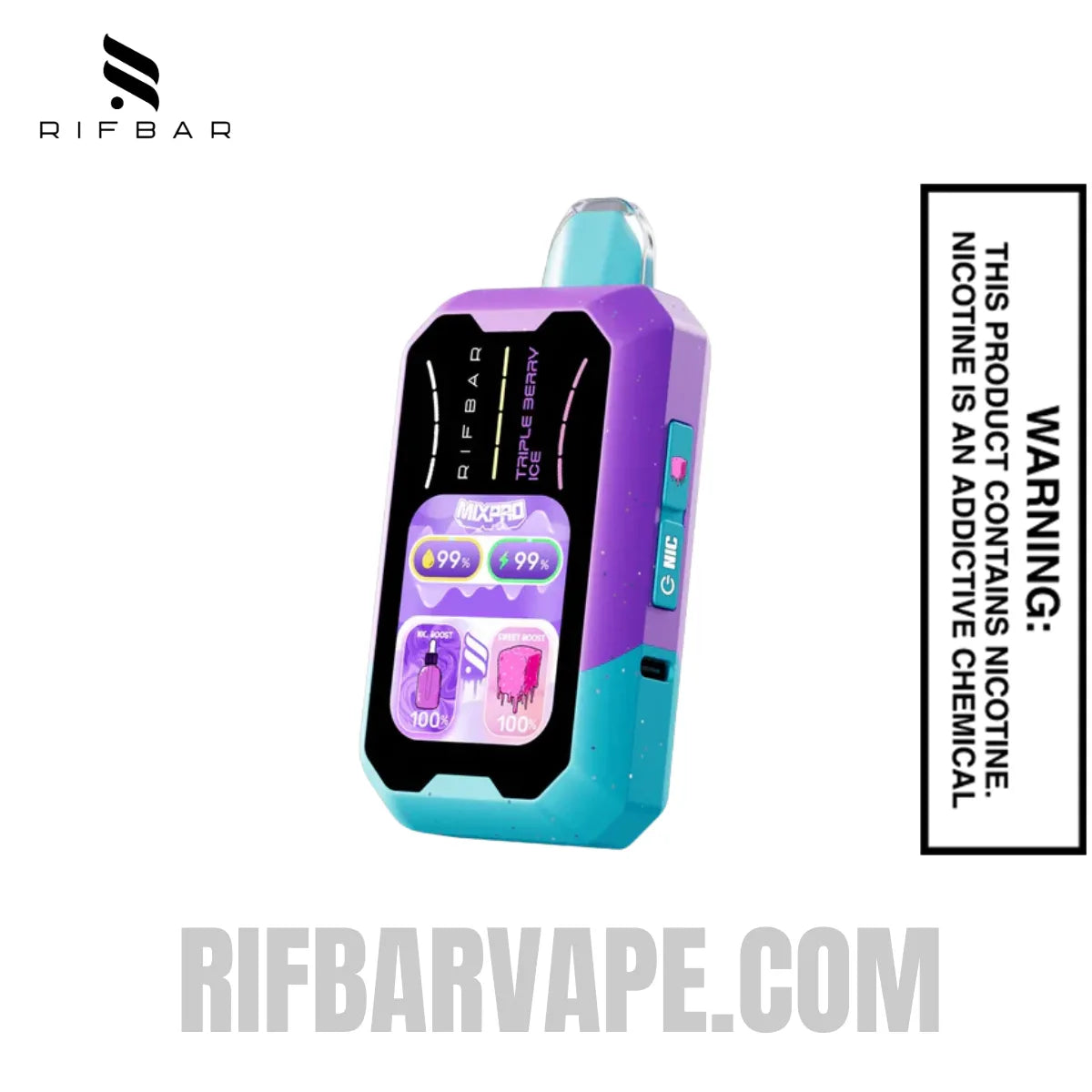 TripleBerryIceRifbarMixProSweetDisposableVape